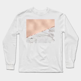 St Tropez rose gold marble Long Sleeve T-Shirt